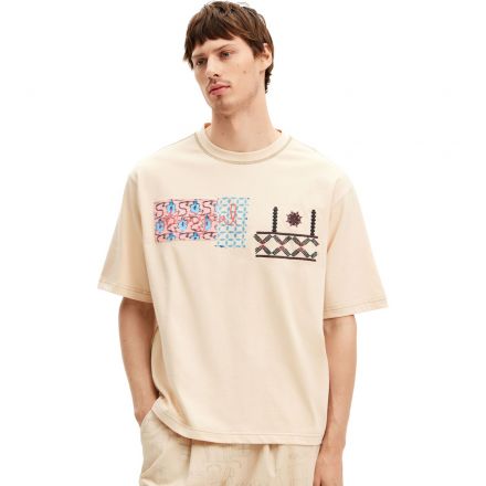 Póló Desigual. SMTK52 Desigual T-shirt With Details Póló Desigual. SMTK52 Desigual T-shirt With Details