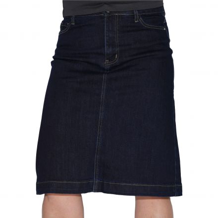 Szoknya M. Sara Denim 2556 Sötétkék klasszikus sztreccs szoknya Szoknya M. Sara Denim 2556 Sötétkék klasszikus sztreccs szoknya